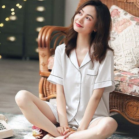 Women Nightware White Silk  ( Buy 2 Get 1)